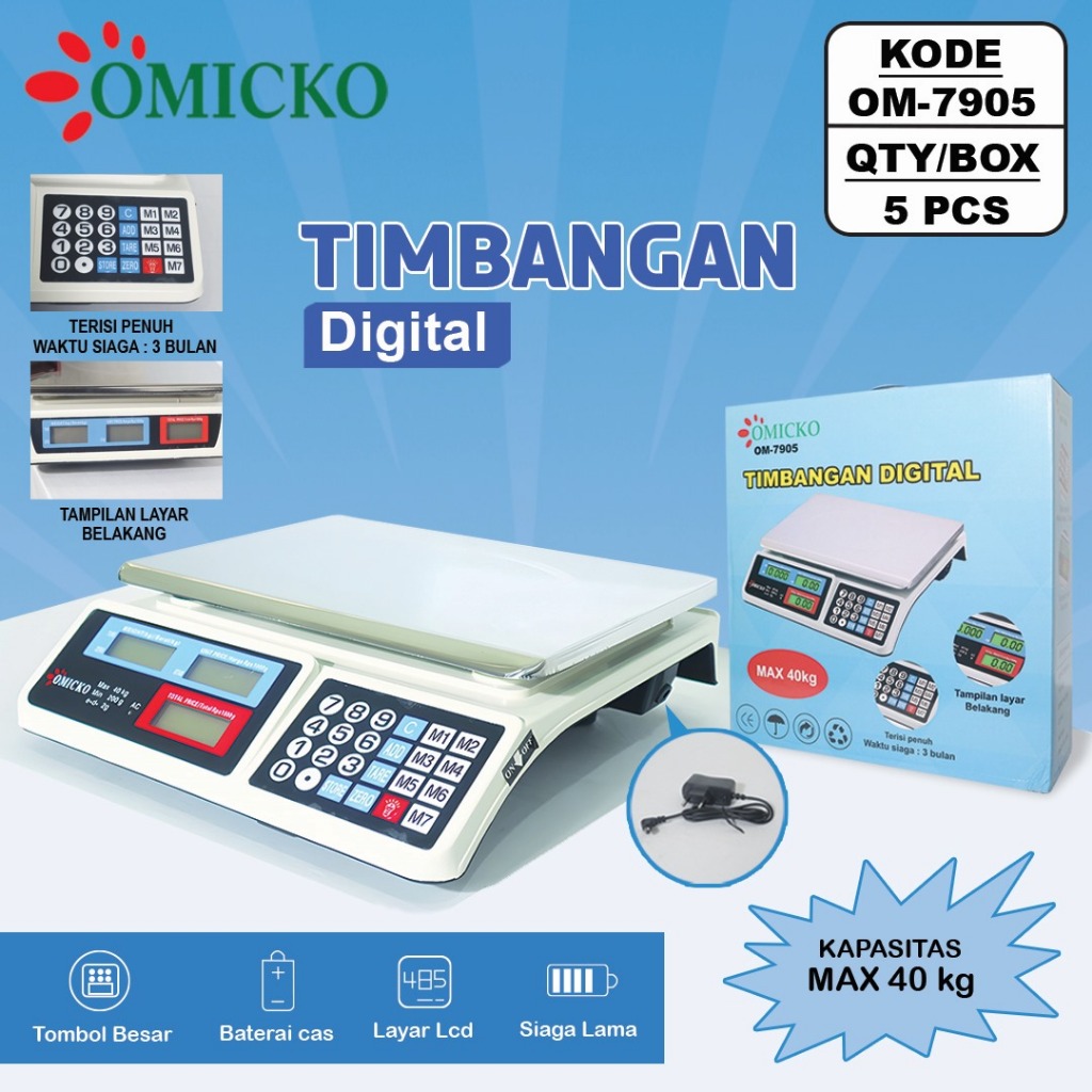 Jual IBL Timbangan Digital 40kg Akurasi 5g Timbangan Meja Laundry Buah