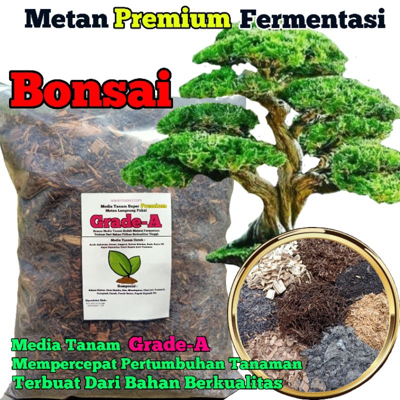 Jual Metan Grade A Media Tanam Bonsai 5Liter Premium Pupuk Nutrisi