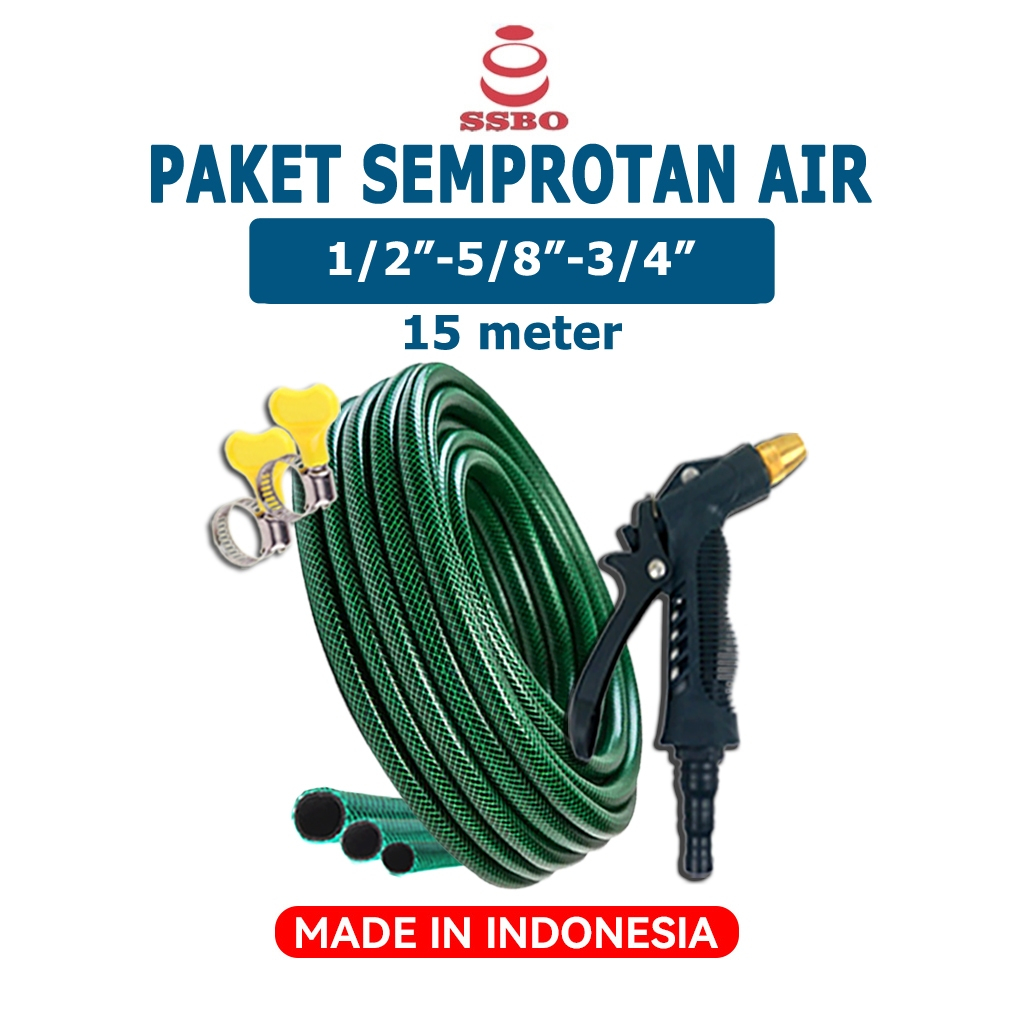 Jual Ssbo Sepaket Semprotan Selang Air Hijau Selang Air Meter