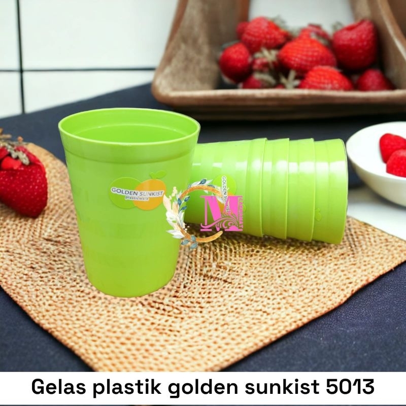 Jual Gelas Plastik Hijau G 5013 Golden Sunkist Shopee Indonesia