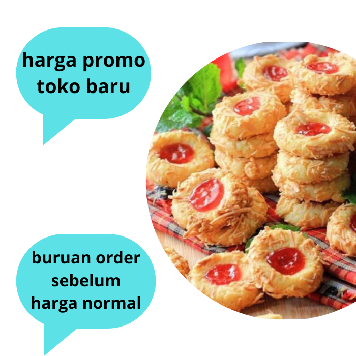 Jual Kue Kering Thumbprint Selai Strawberry 250g Shopee Indonesia