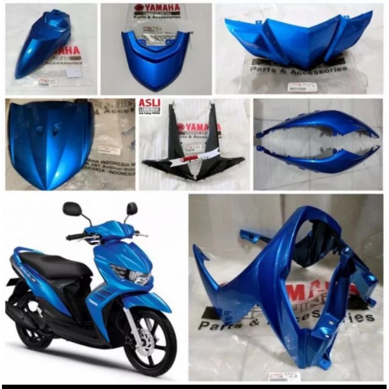 Jual Cover Full Body Halus Mio Soul Gt Biru Original Yamaha