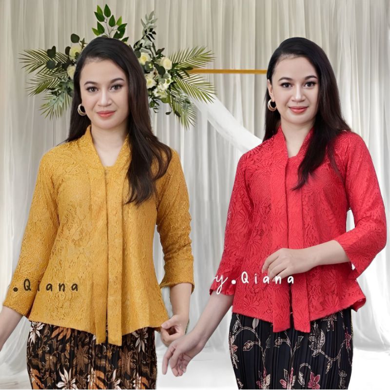 Jual Atasan Kebaya Brokat Set Kebaya Kutubaru Modern Floy Kartini Baju