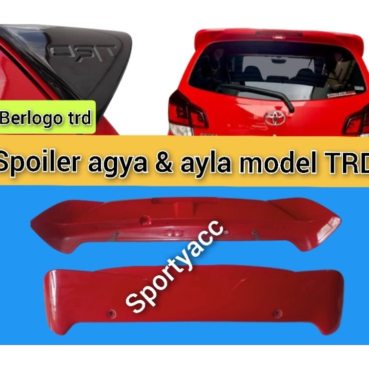 Jual Scy Spoiler Agya Ayla Trd Original Plastik Abs N Premium Ready