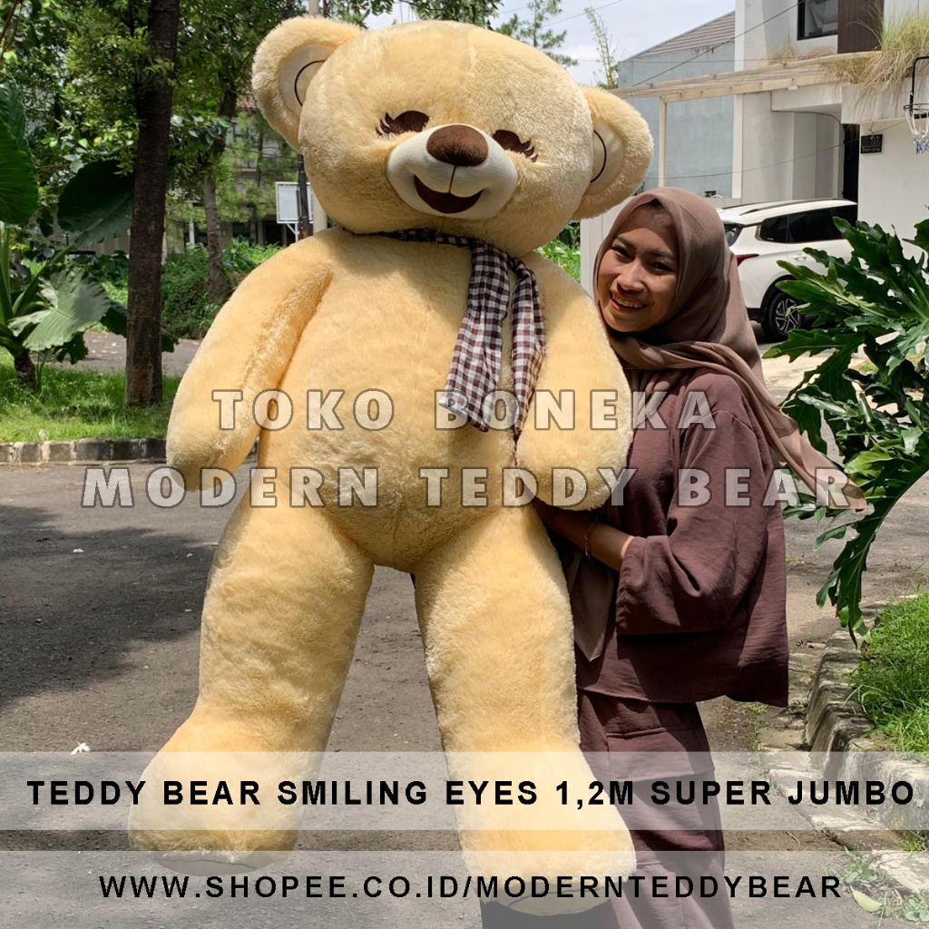 Jual Boneka Beruang Teddy Bear Smiling Eyes M Super Jumbo Shopee