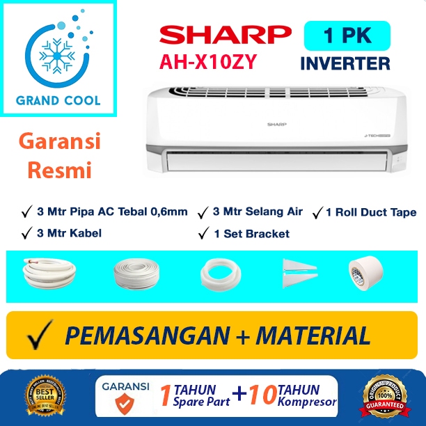 Jual AC SHARP AH X10ZY 10 ZY AC SPLIT 1 PK INVERTER Shopee Indonesia