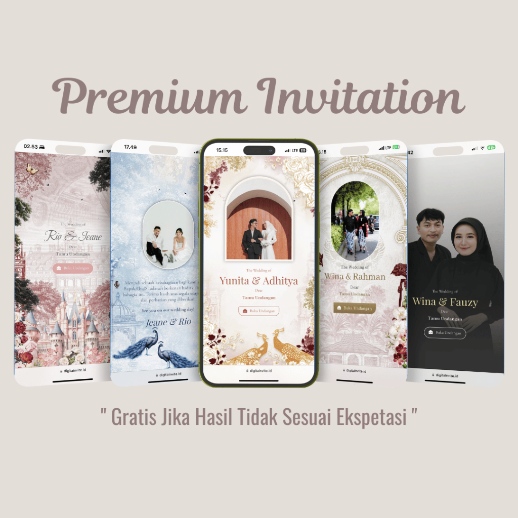 Jual Undangan Digital Website Pernikahan Premium Full Fitur Dengan