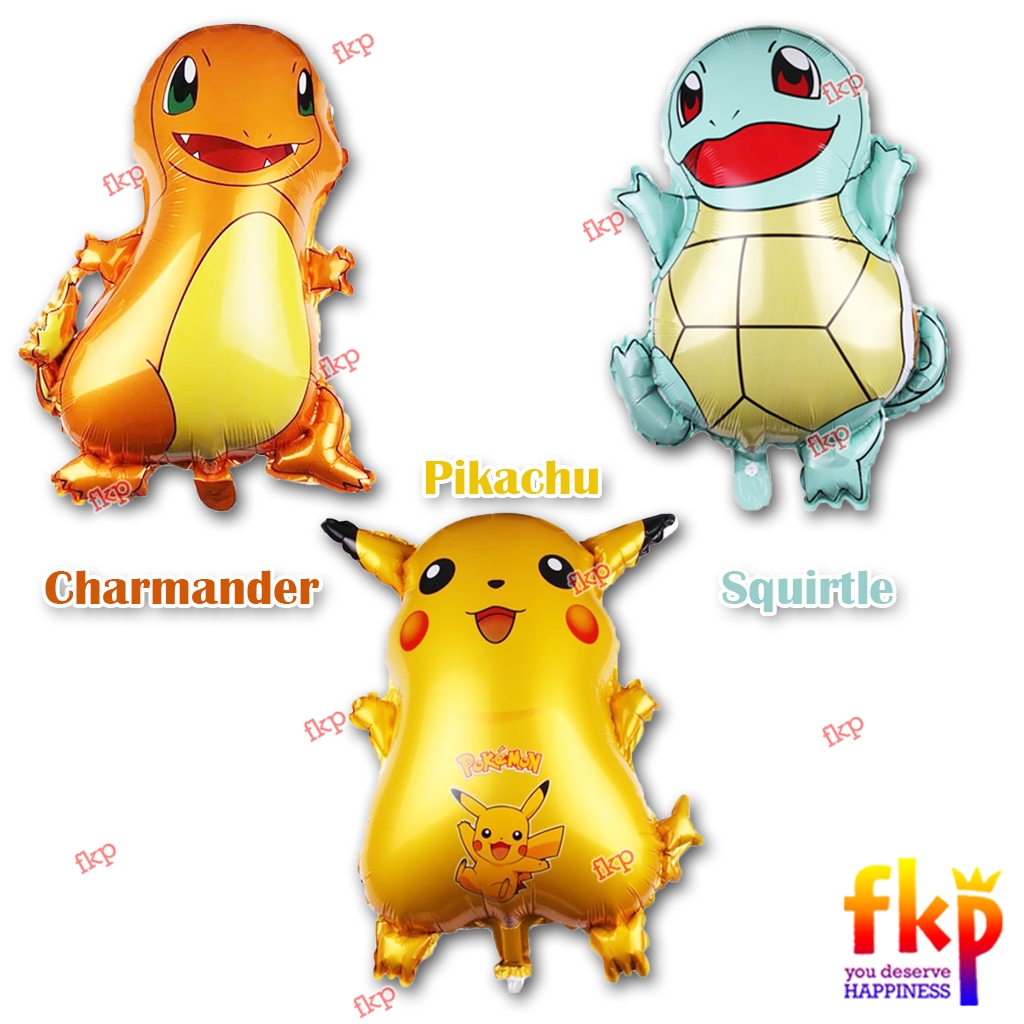 Jual Balon Jumbo Karakter Pokemon Pikachu Squirtle Charmander