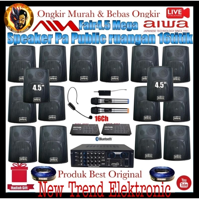 Jual Paket Sound Public Ruangan 16 Titik Channel Aiwa Fair 4 5 Mega