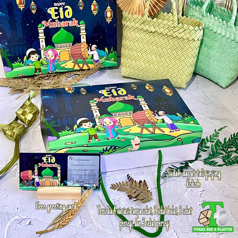 Jual Dus Kue Kering Motif Lebaran Box Kuker Lebaran Box Sekat Kue