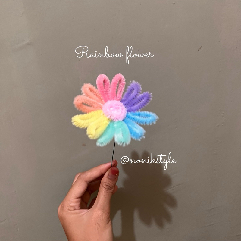 Jual Bisa COD Bunga Kawat Bulu Pipe Cleaner Flower Bunga Isian