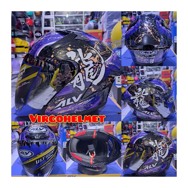 Jual Helm Alv Ultron Pro Motif Dragon New Original Shopee Indonesia