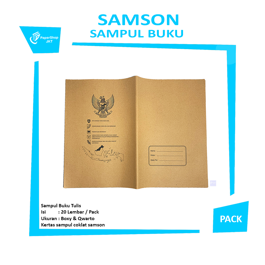 Jual Sampul Buku Tulis Cetakan Pancasila Ukuran Quarto Boxy Pack