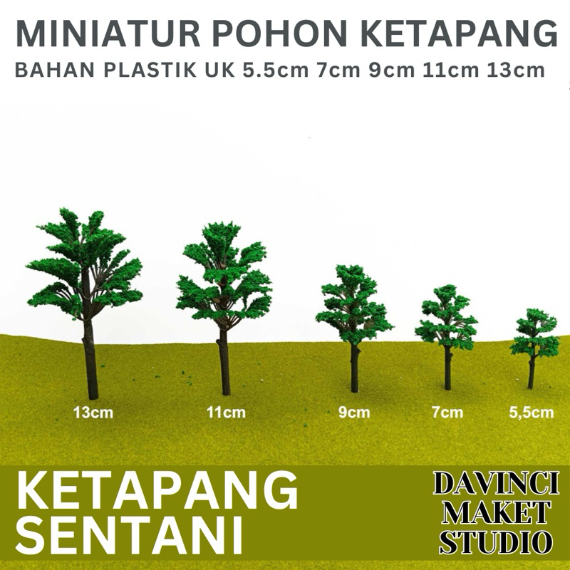 Jual Miniatur Pohon Ketapang Sentani Cabang Teduh Plastik Satuan Maket