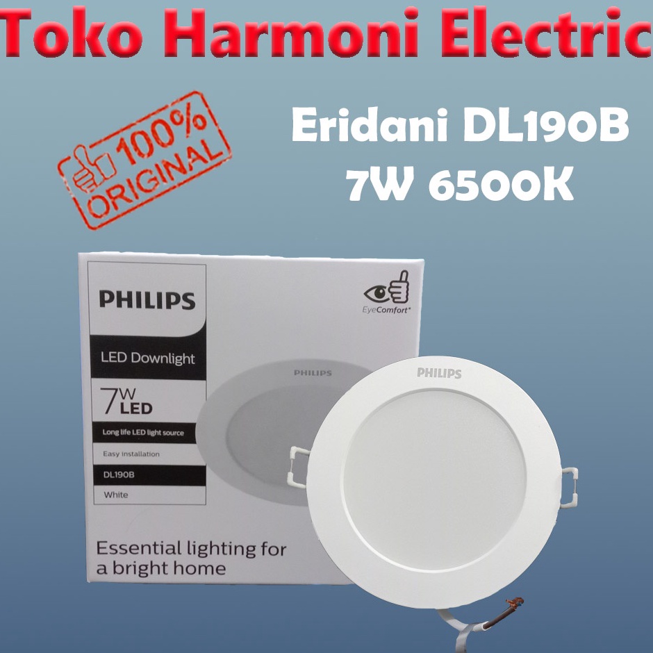 Jual HuI Downlight LED Philips Eridani DL19B G2 7W WH SNI PUTIH