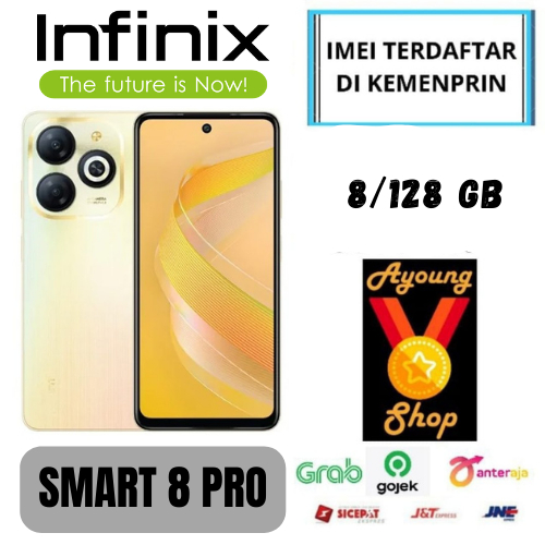 Jual INFINIX SMART 8 PRO 8 128GB MEDIATEK HELIO G36 50MP AI CAMERA