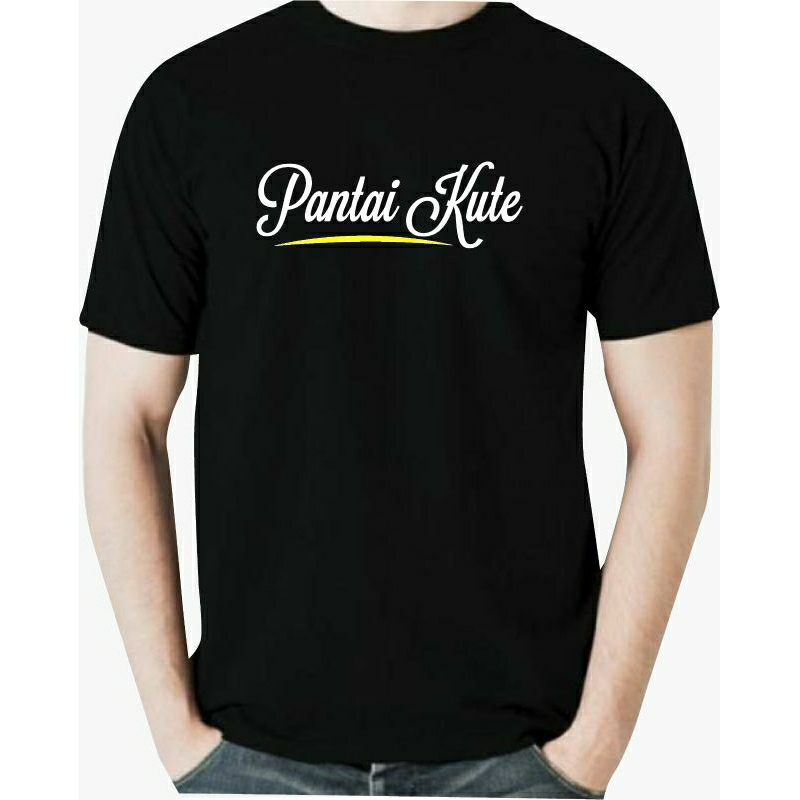 Jual Kaos Pantai Kute Bali Kaos Distro Tulisan Simple Shopee Indonesia