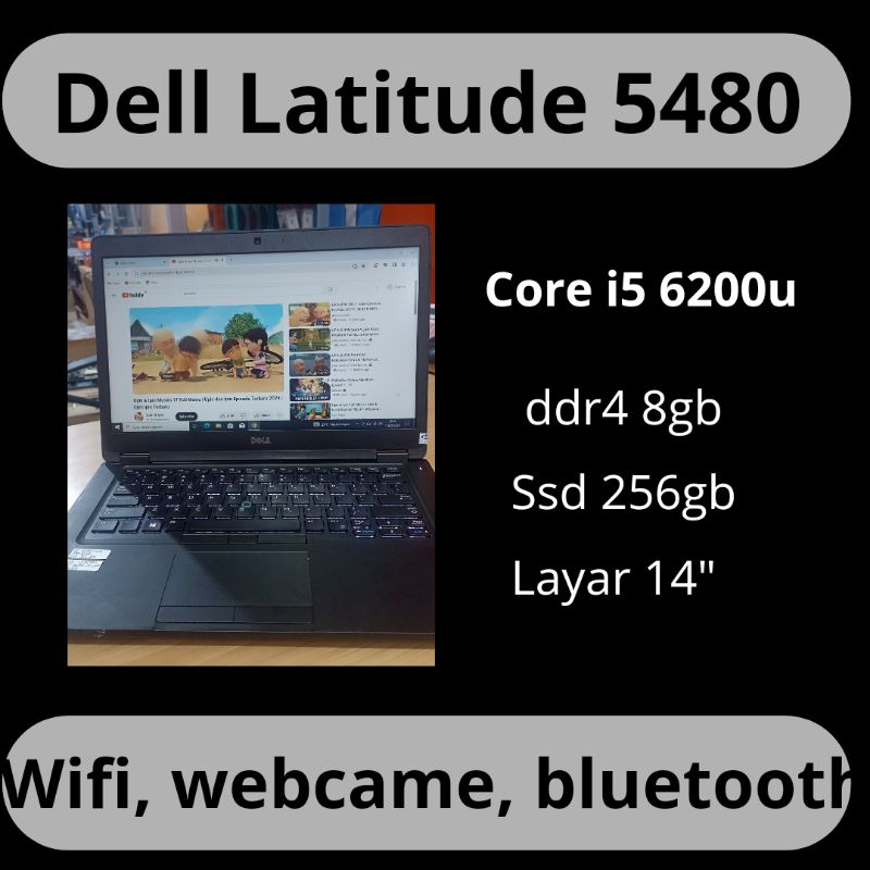 Jual Laptop Dell Latitude 5480 Core I5 Gen 6 Ram 8gb Ssd 256gb Shopee