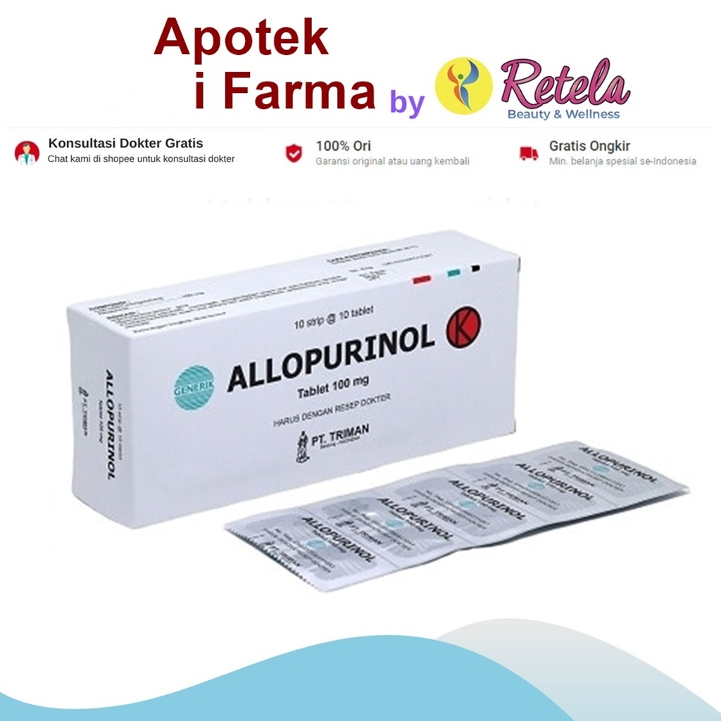 Jual Allopurinol Mg Strip Tablet Gen Hj Shopee Indonesia