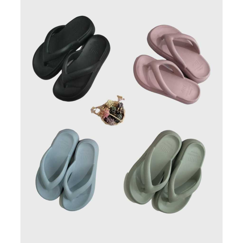 Jual Sandal Jepit Wanita Sandal Jepit Wedges Jelly Polos Wanita