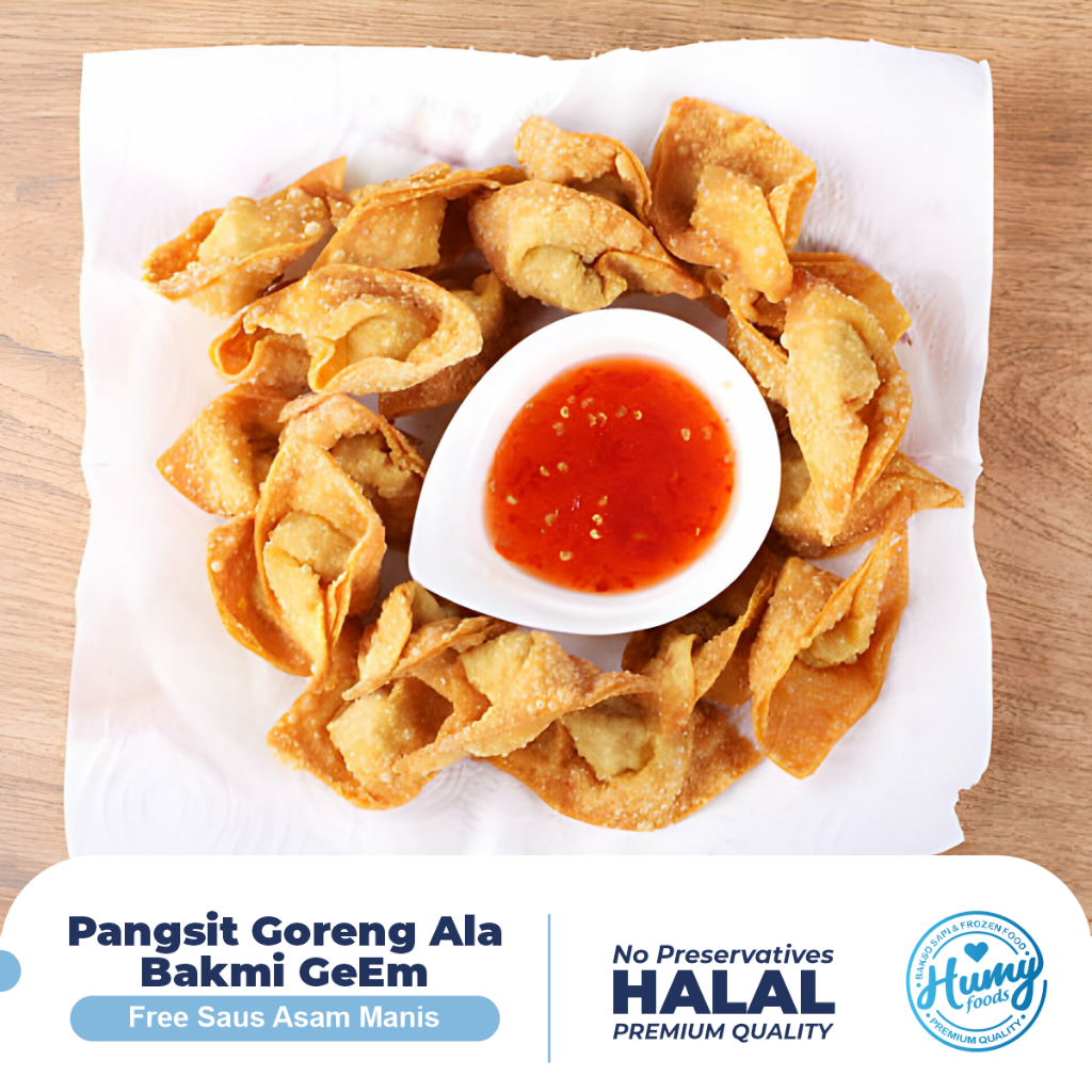 Jual PANGSIT GORENG ALA BAKMI GEEM FREE SAUS ASAM MANIS ISI 10 Halal