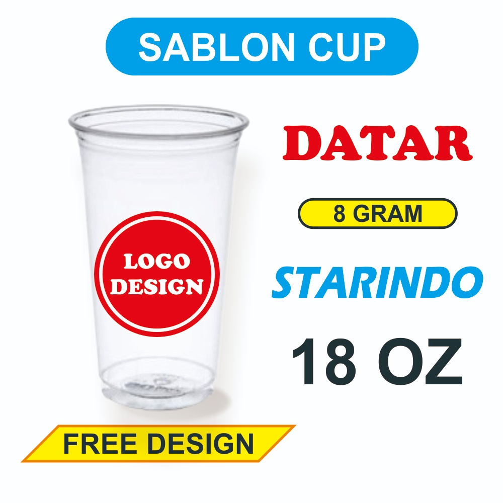 Jual Sablon Cup Datar 18 OZ Merek STARINDO Shopee Indonesia