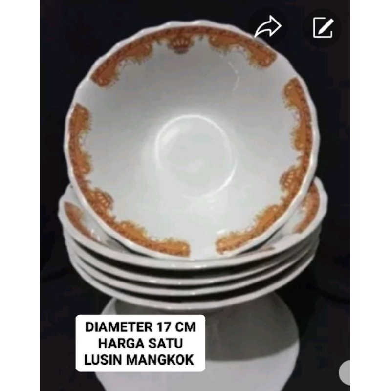 Jual Mangkuk Keramik Kembang Mahkota 7inch 17cm Harga 1 Lusin Lilia