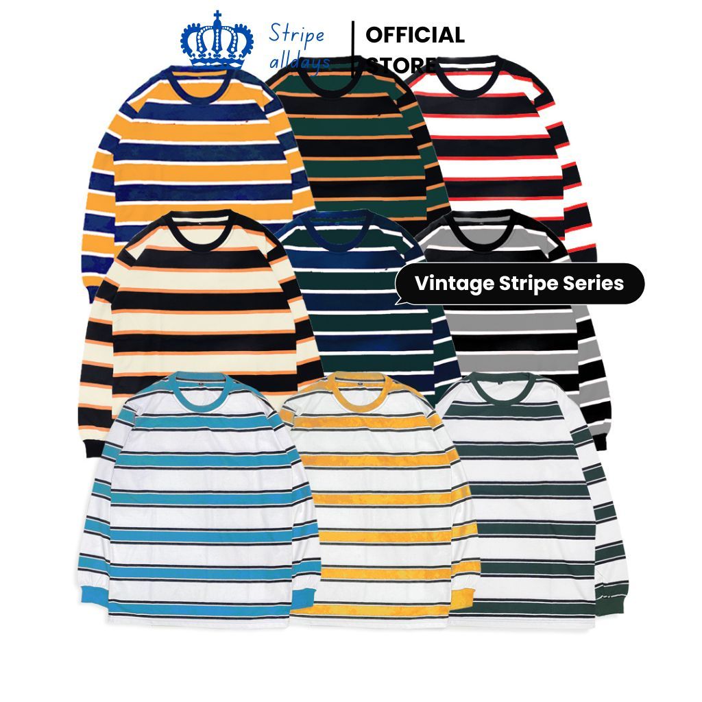 Jual Stripealldays Kaos Stripe Vintage Series Lengan Panjang