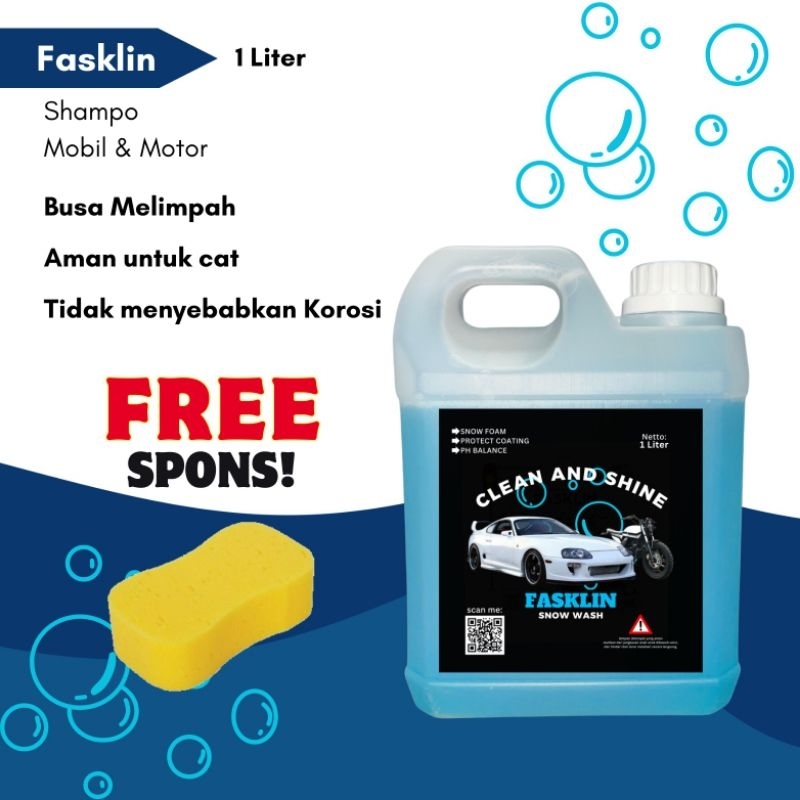 Jual Shampoo Snow Wash Mobil Dan Motor Liter Free Spons Shopee