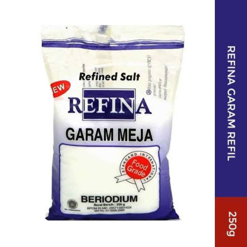 Jual REFINA GARAM MEJA BERIODIUM 250 GR Shopee Indonesia