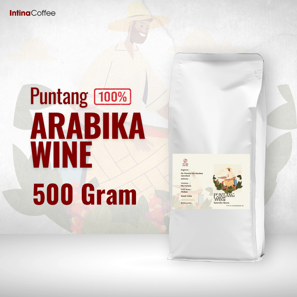 Jual Kopi Biji Bubuk Arabika 500 Gram 100 Arabica Wine Puntang