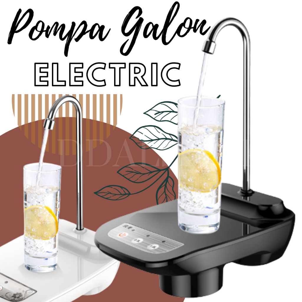 Jual Pompa Galon Electric Dispenser Air Minum Pencet Dudukan Gelas Food