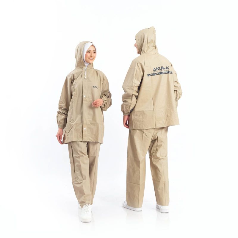 Jual Akula Jas Hujan Raincoat Pria Dan Wanita Terbaik Anti Rembes Mocca