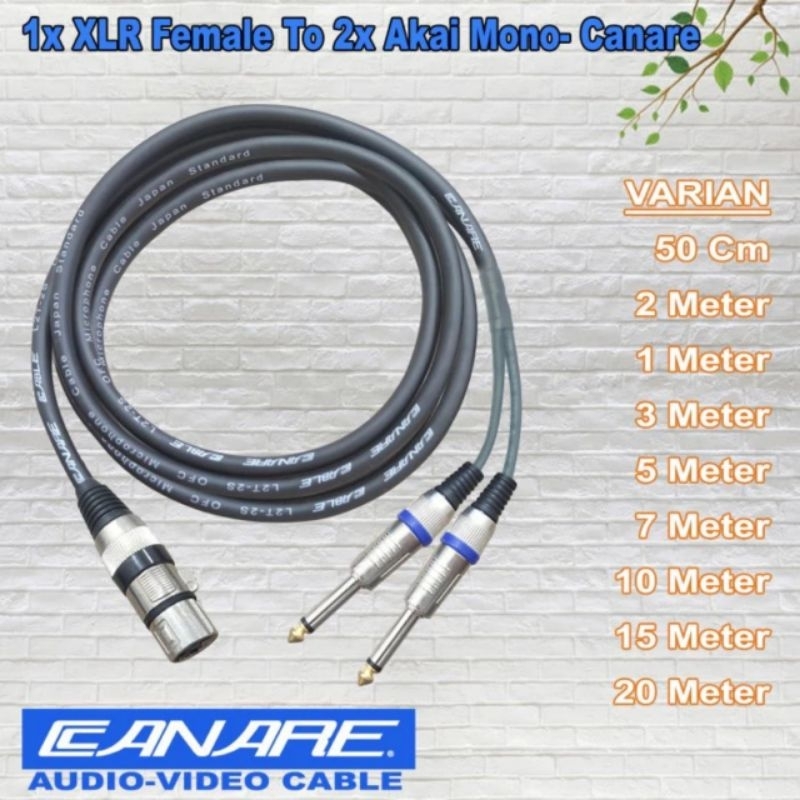 Jual Kabel Audio Jack Xlr Female To Akai Mono Kabel Canare Shopee