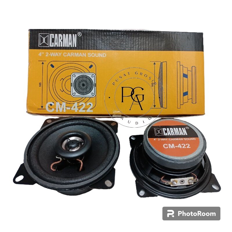 Jual Speaker Coaxial 4 Inch CARMAN CM 422 2 Way Speaker Pintu Mobil