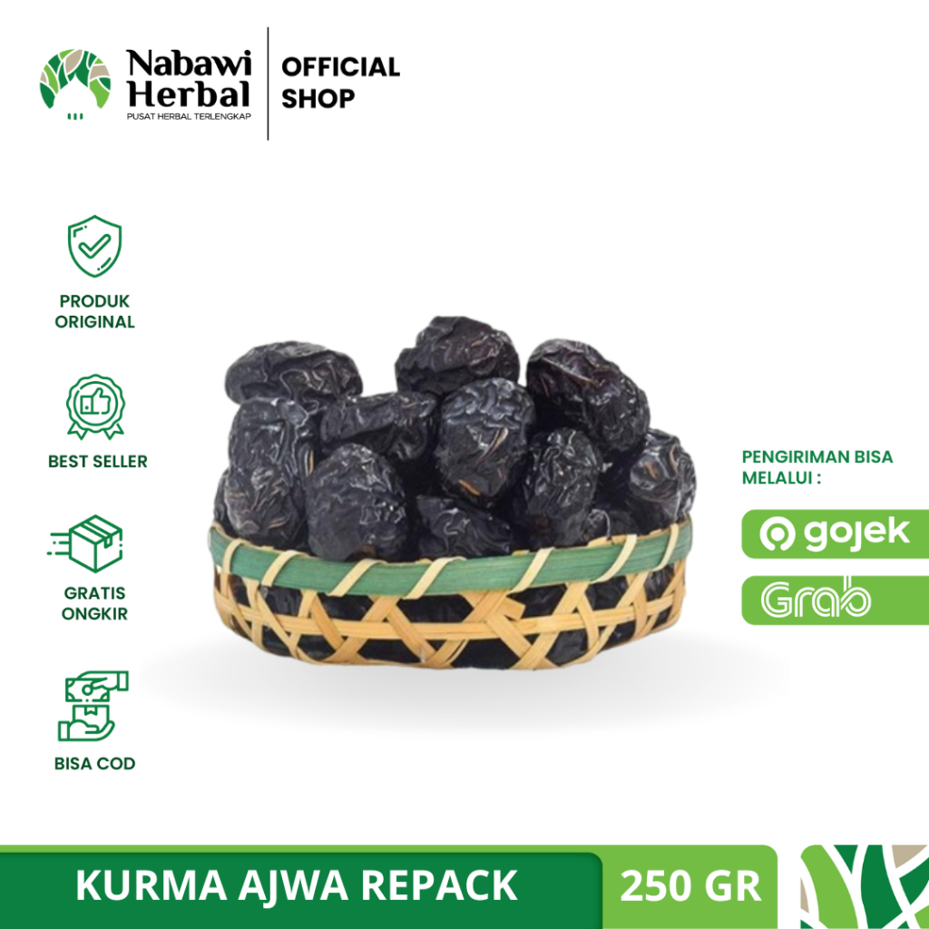 Jual Kurma Ajwa Curah Repack 1Kg 500Gr 250Gr Kurma Nabi Original