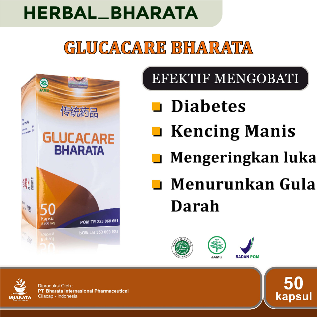 Jual Obat Luka Gula Diabetes Penurun Kadar Gula Darah Glucacare Bharata