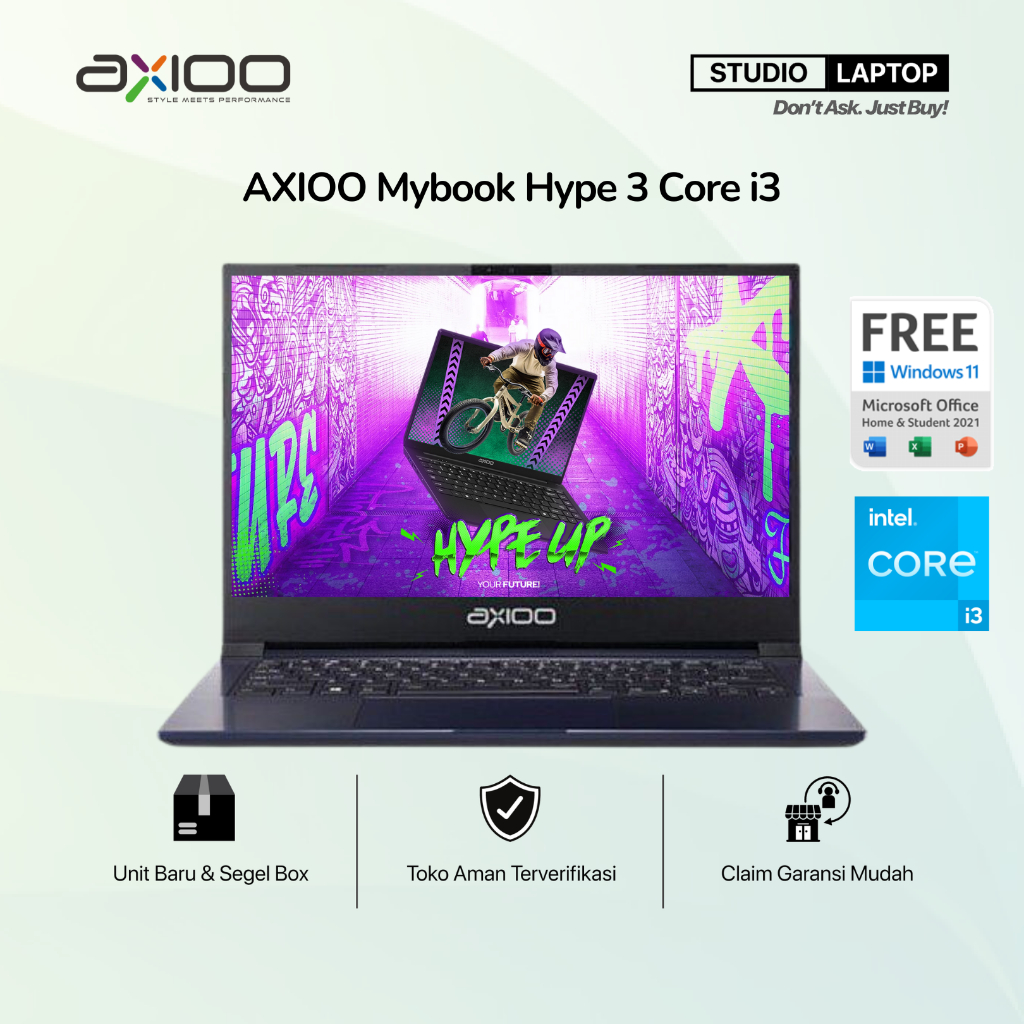 Jual Axioo Mybook Hype Core I G Ram Gb Gb Ssd Fhd