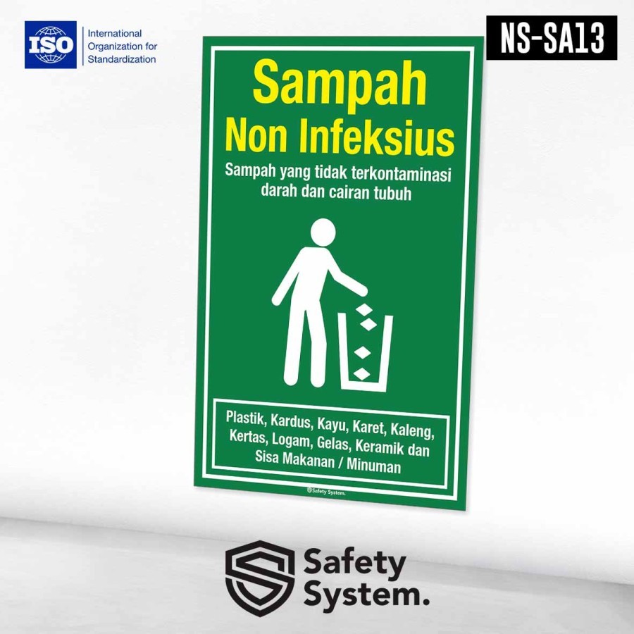 Jual Stiker B Safety Sign K Iso Sampah Non Infeksius Shopee Indonesia