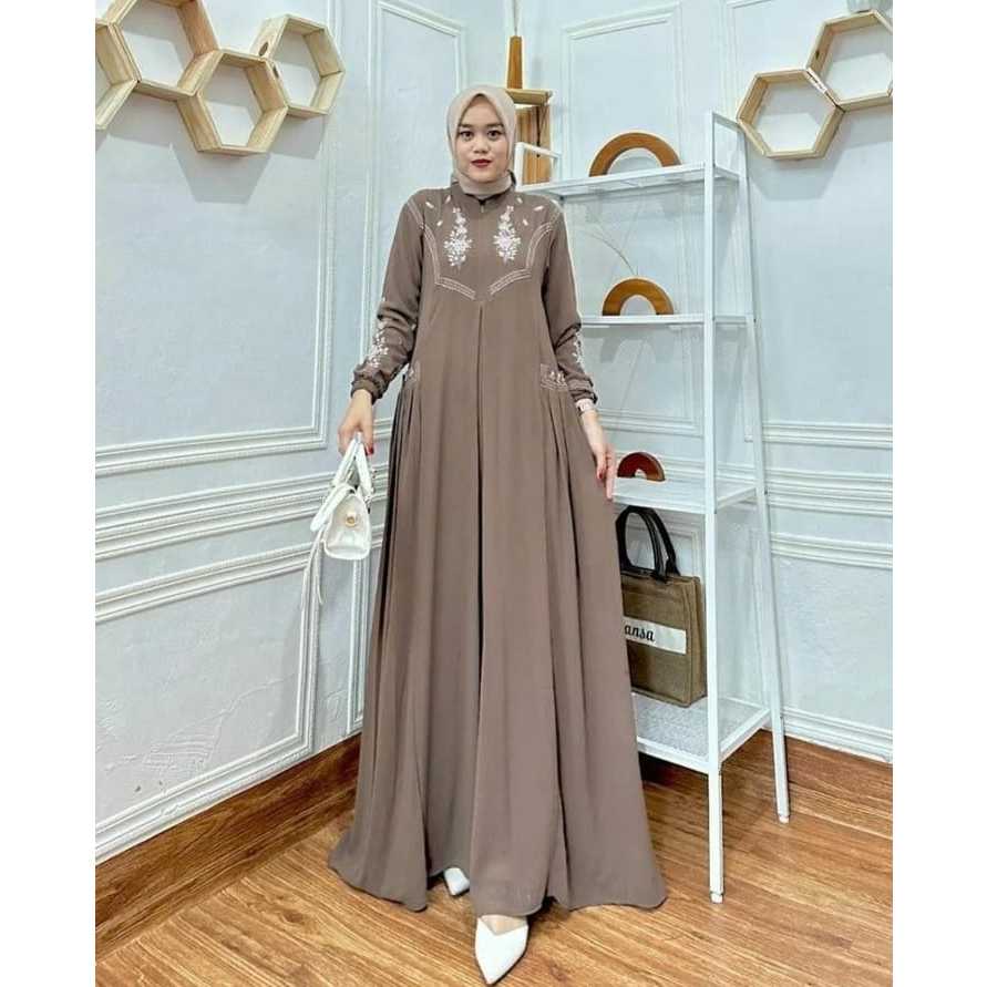 Jual COD Desayu Dress Vol 2 Ceruty Babydoll Mix Bordir Premium Gamis