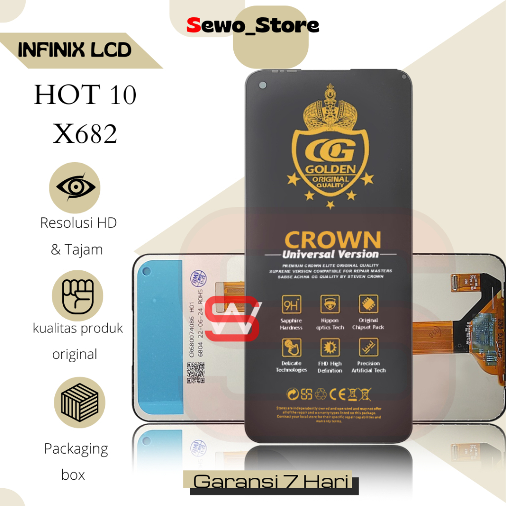 Jual LCD TOUCHSCREEN INFINIX HOT 10 X682 X682B X682C INFINIX NOTE