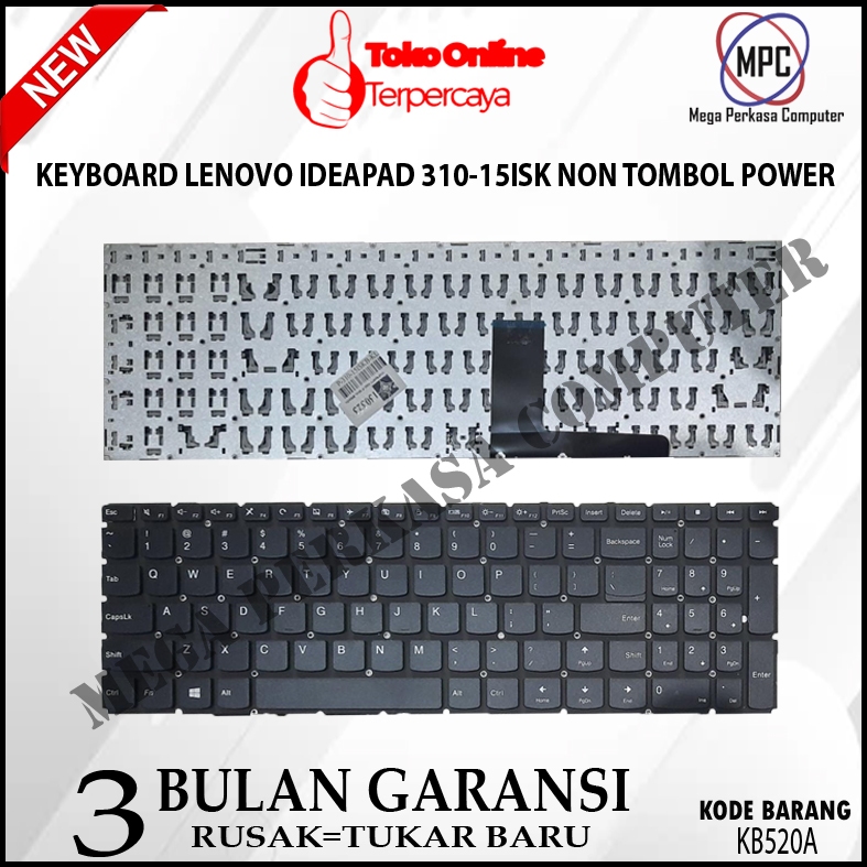 Jual Keyboard Laptop Lenovo Ideapad 310 15 Non Power Shopee Indonesia