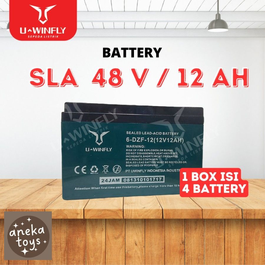 Jual Aki Sepeda Listrik Uwinfly V Ah Set Kardus Shopee Indonesia