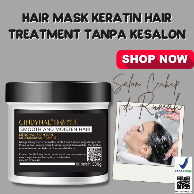 Jual Cindynal Hair Mask Masker Rambut Kering Dan Mengembang Melembutkan