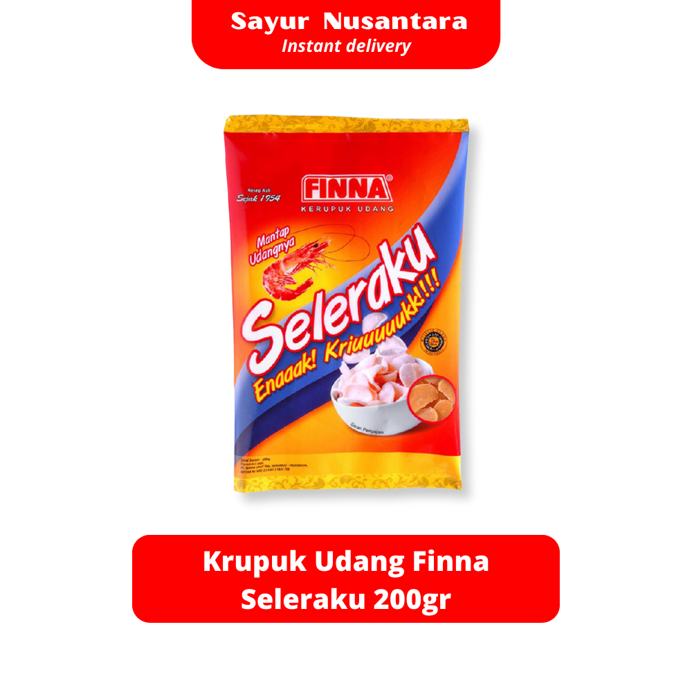 Jual Krupuk Udang Finna Seleraku Gr Sayur Nusantara Shopee Indonesia