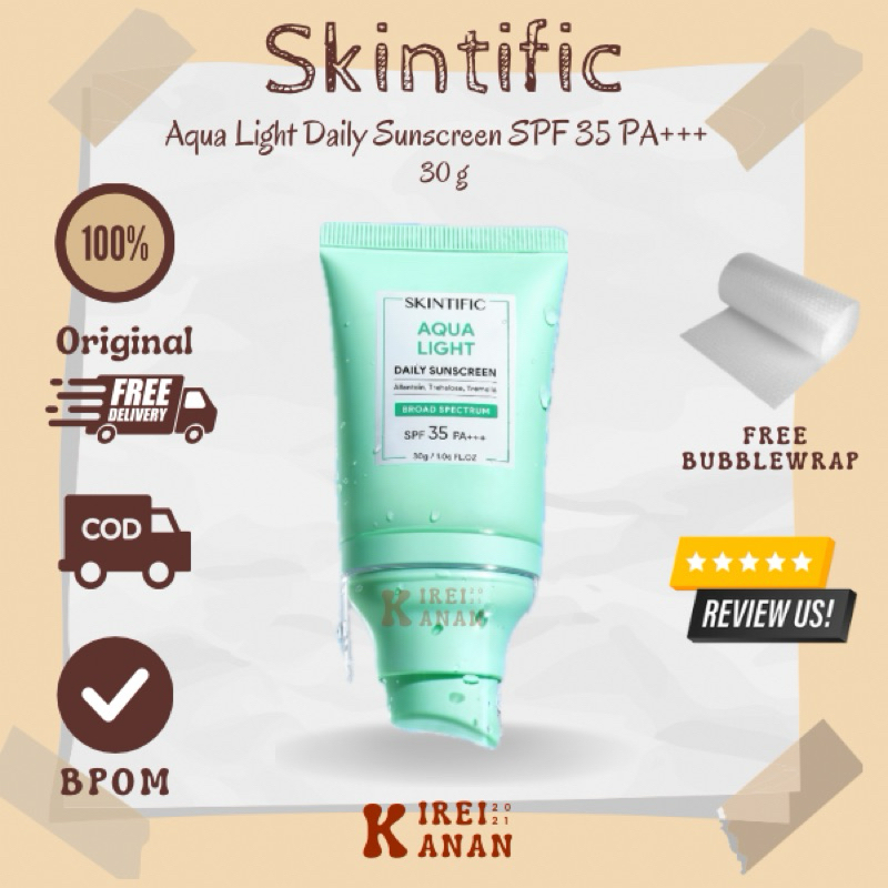 Jual Skintific Aqua Light Daily Sunscreen Spf Pa G Shopee