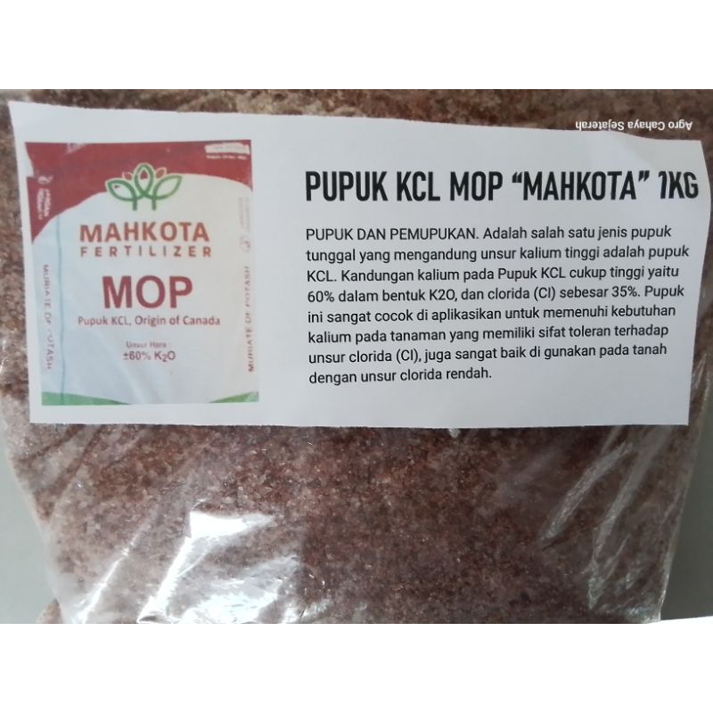 Jual Pupuk Kcl Mahkota Fertilizer Mop Kg Original Kemasan Repack