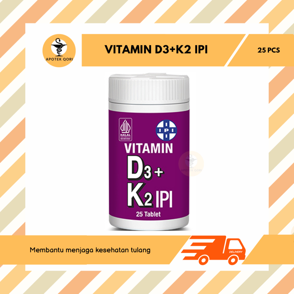 Jual IPI VITAMIN D3 K2 ISI 25 TABLET MEMELIHARA KESEHATAN TULANG