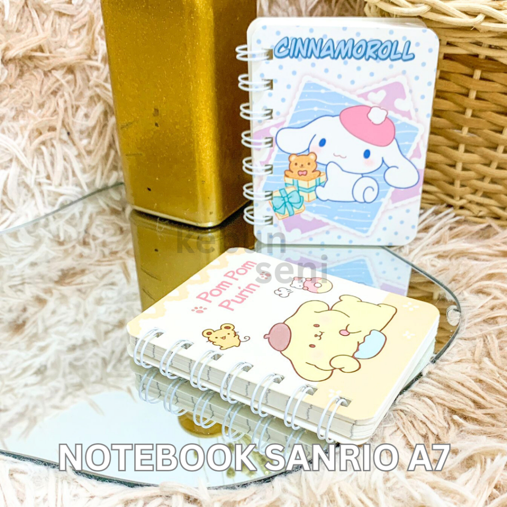 Jual Buku Notebook Spiral Sanrio A7 Cinnamoroll Pompompurin BK 1104