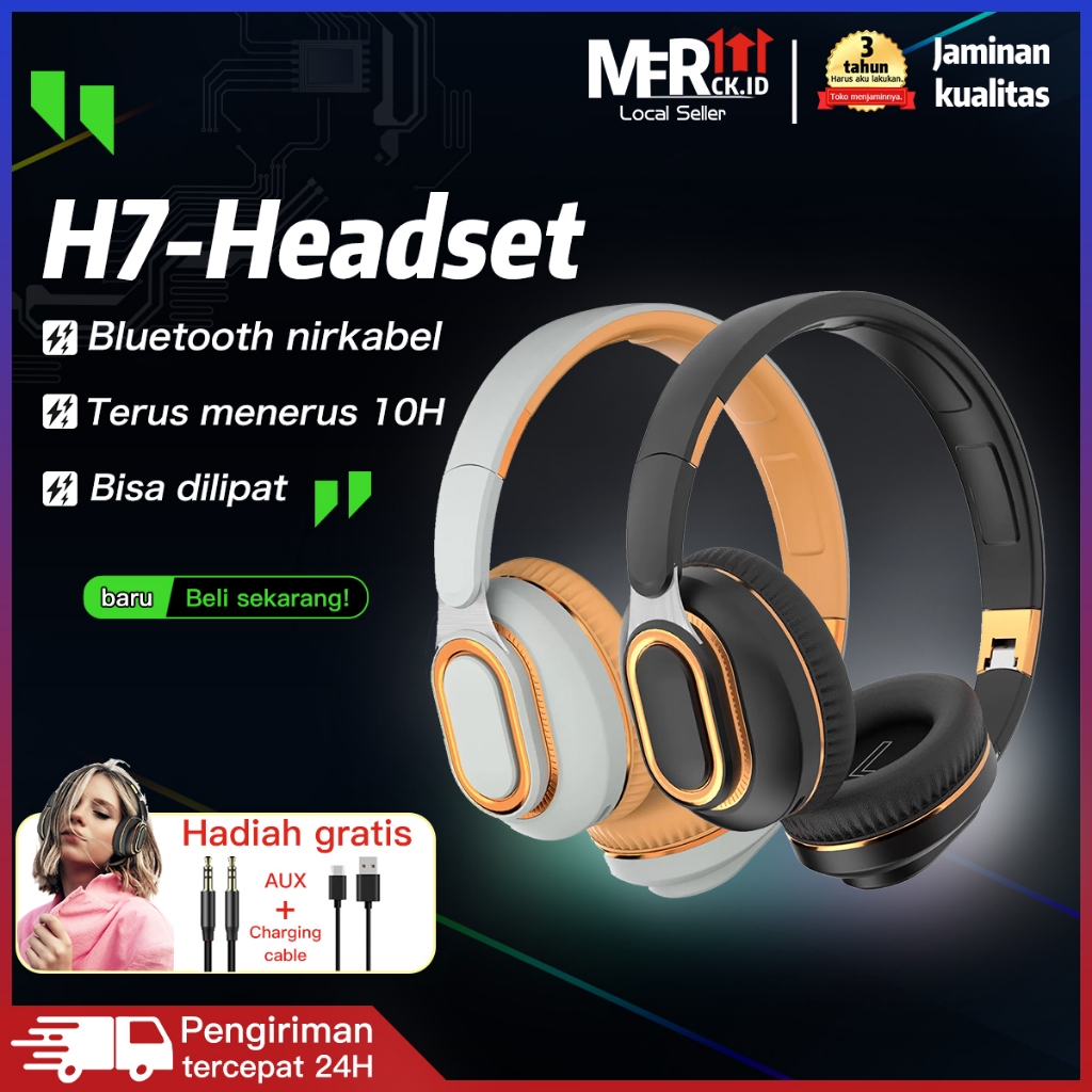 Jual Headphone Bluetooth Wireless H Headset Hifi Sound Peredam